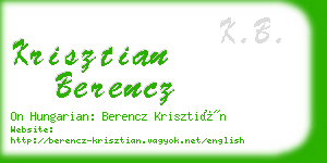 krisztian berencz business card